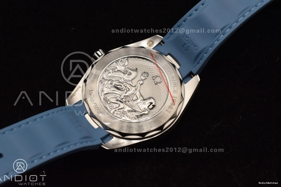 41mm A8900 1:1 on Terra Super 515 Rubber Dial Edition VSF Strap Blue Best Aqua Summer Blue Lightweight Clone 0208